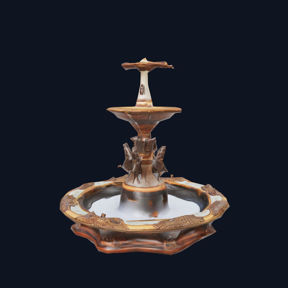Bronze Ornate Fountain model pack